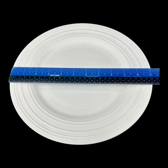 Mikasa Swirl White Bone China Set Of 6 Round Dinner Plates 11 1/4" - Picture 7 of 11